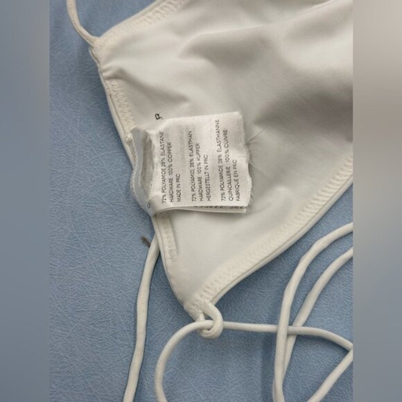 🆕 CHRISTOPHER ESBER 🧿 NWOT Orbit Embellished Ruched Bikini Top, White, Sz US 4 - Picture 15 of 16